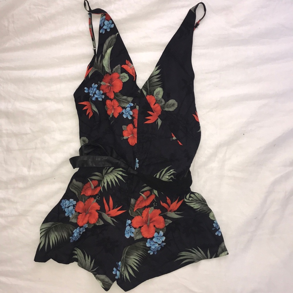 VEDA silk tropics romper